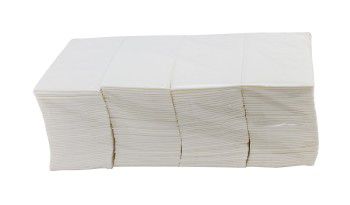 Салфетки 33х33, 2сл., 1/8 сложение белые  188шт/уп