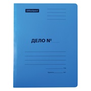 Скоросшиватель ДЕЛО OfficeSpace мелован пробитый 300гр, синий